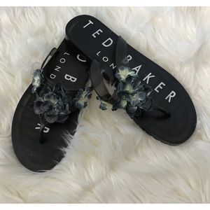 TED BAKER LONDON jelly flip flops size 9